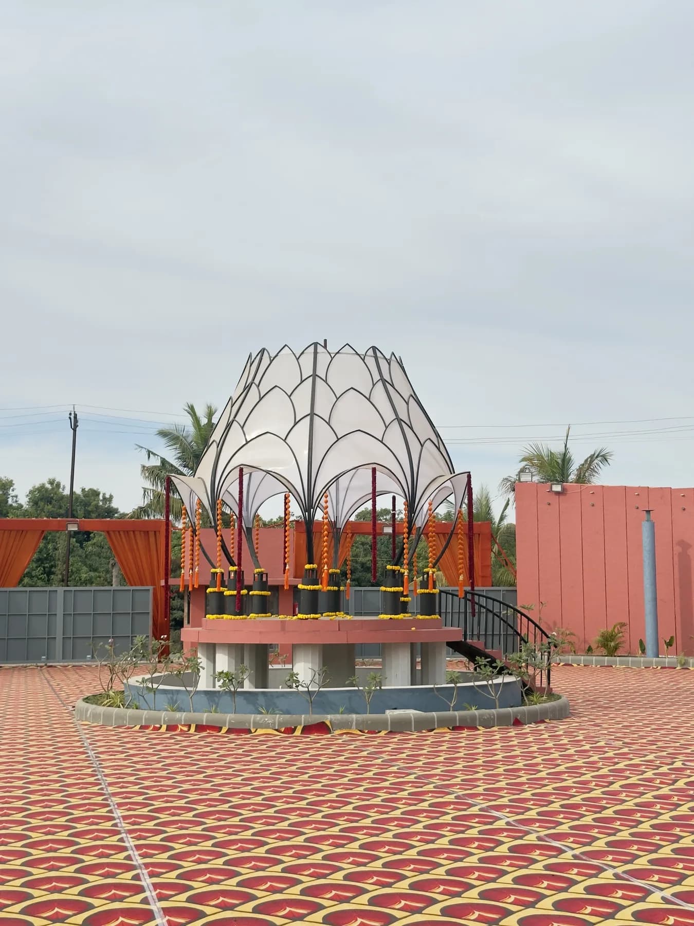 The lotus pavilion on the open plot