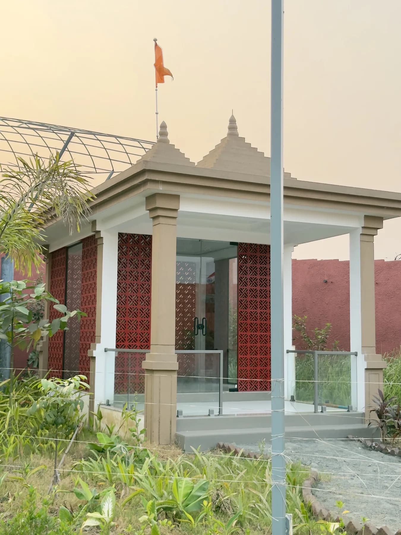 The temple pavilion on the property